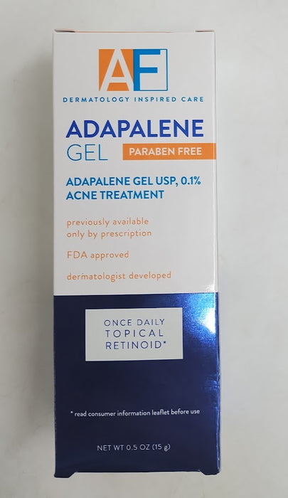 AcneFree Adapalene Gel Once Daily Topical Retinoid Acne Treatment - 0.5oz EXP 08/2026