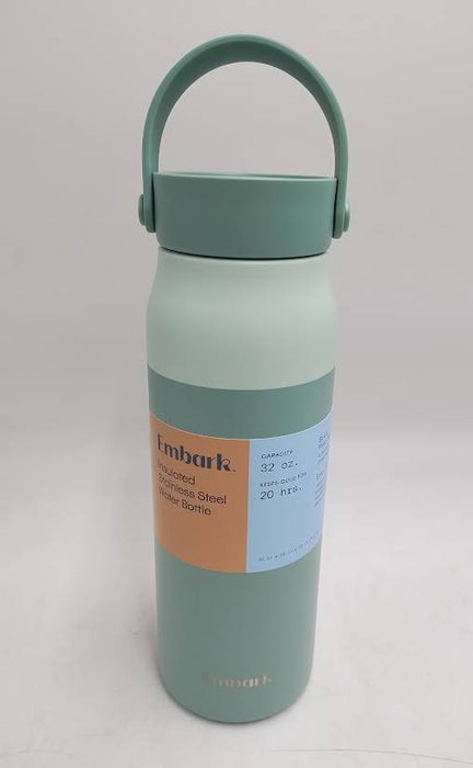 32oz Stainless Steel Hydration Water Bottle - Green - Embark READ DESCRIPTION
