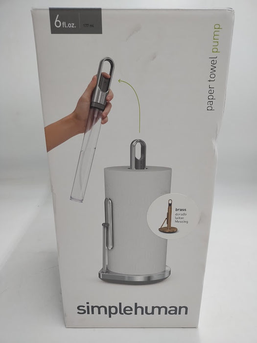 simplehuman Standing Paper Towel Holder with Spray Pump, Brass Steel SEE DETAILS
