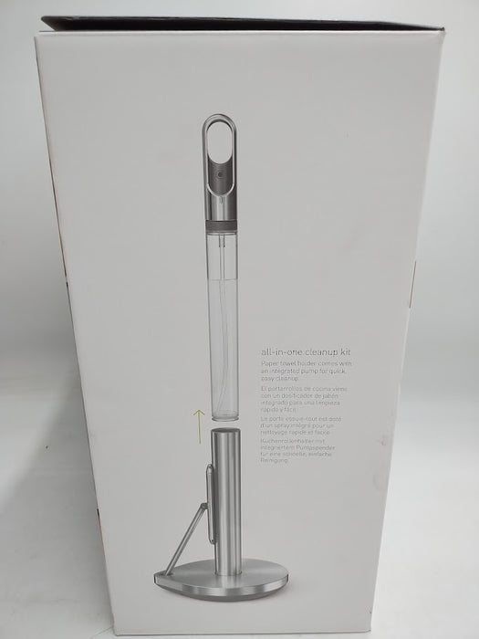 simplehuman Standing Paper Towel Holder with Spray Pump, Brass Steel SEE DETAILS