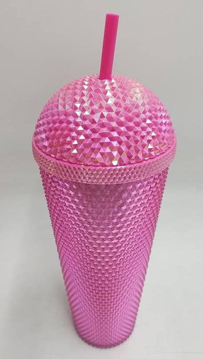 Starbucks Iridescent Pink Domed Studded Cold Cup 24 Oz