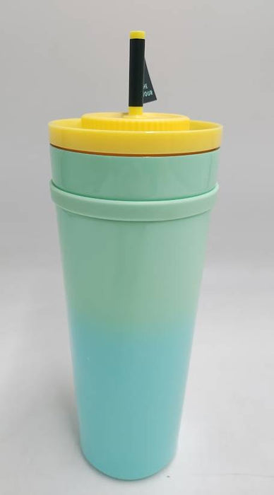 Starbucks 2025 Summer Vacuum Insulated Tumbler Twist Ombre Blue Green 24oz