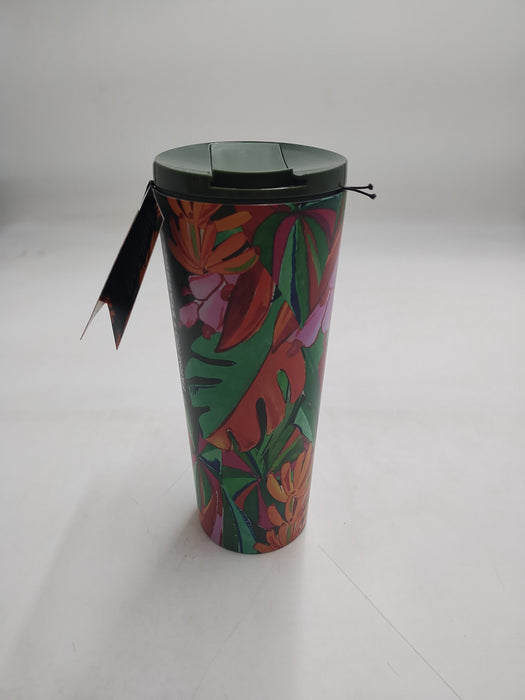 Starbucks + Farm Rio Banana Leaves Travel Mug Cup Stainless Steel Tumbler 16 oz