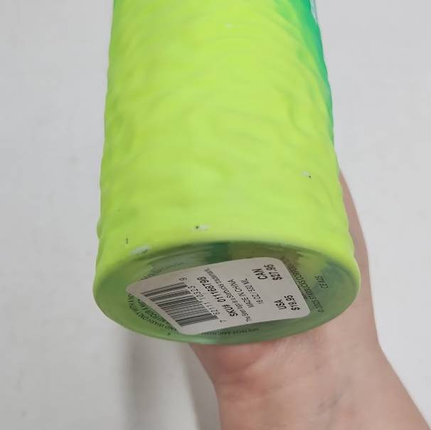 STARBUCKS 2025 Color Change Ripple Glass Green Yellow - READ DESCRIPTION