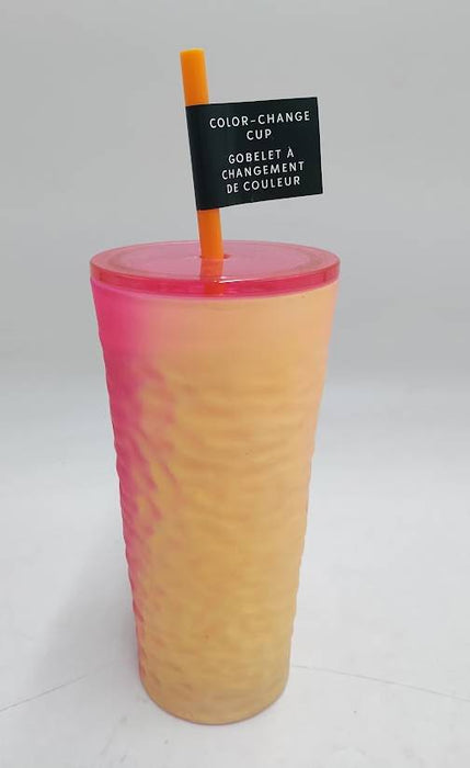 New Starbucks 2025 Color Change Glass 16oz - Pink/ Yellow READ DESCRIPTION