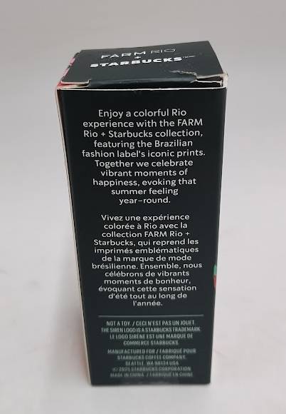 Farm Rio + Starbucks Tropical Print Cold Cup Keychain 2025 Limited Edition