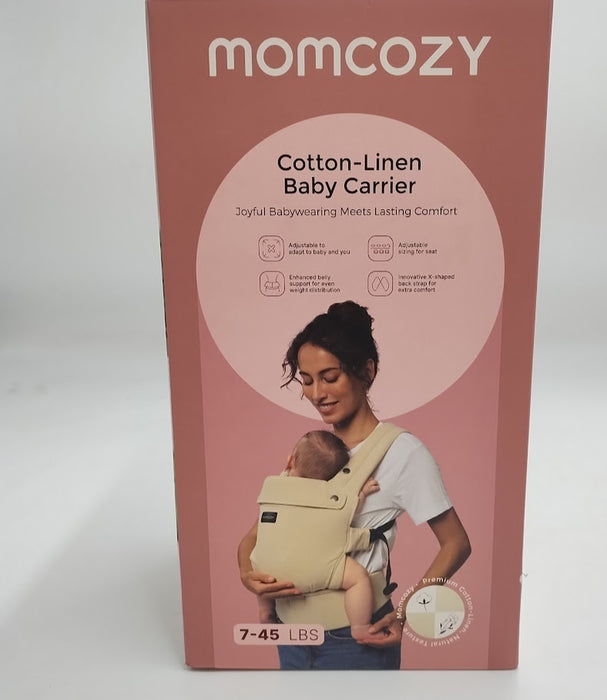 Momcozy Baby Carrier with Natural Cotton Linen - Light Amber