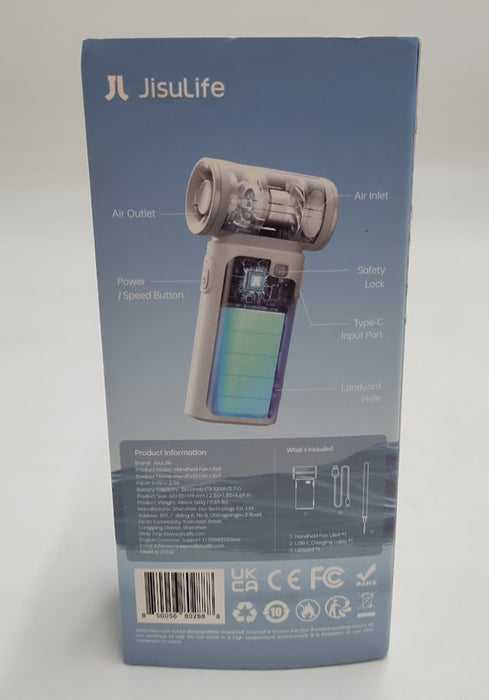 JISULIFE Foldable Portable Pocket Fan Gray