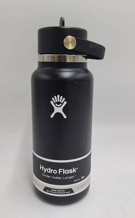 Hydro Flask 32oz Wide Mouth Flex Straw Bottle - Black READ DESCRIPTION