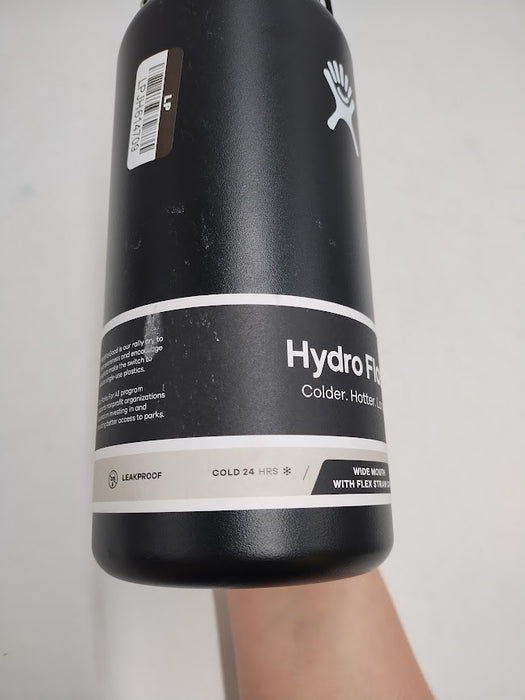 Hydro Flask 32oz Wide Mouth Flex Straw Bottle - Black READ DESCRIPTION