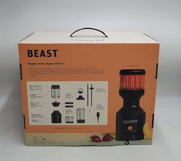 Beast Health Blender Mega 1200 Plus Premium Blender - 1200W Motor Carbon Black