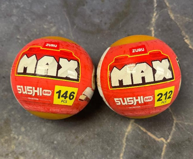 LOT OF 2!!! ZURU Max Build Sushi Bar Blocks (SYLES MAY VARY) RANDOM PAIR