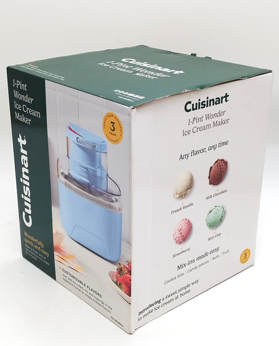 Cuisinart 1 Pint Wonder Ice Cream Maker Frosted Blue