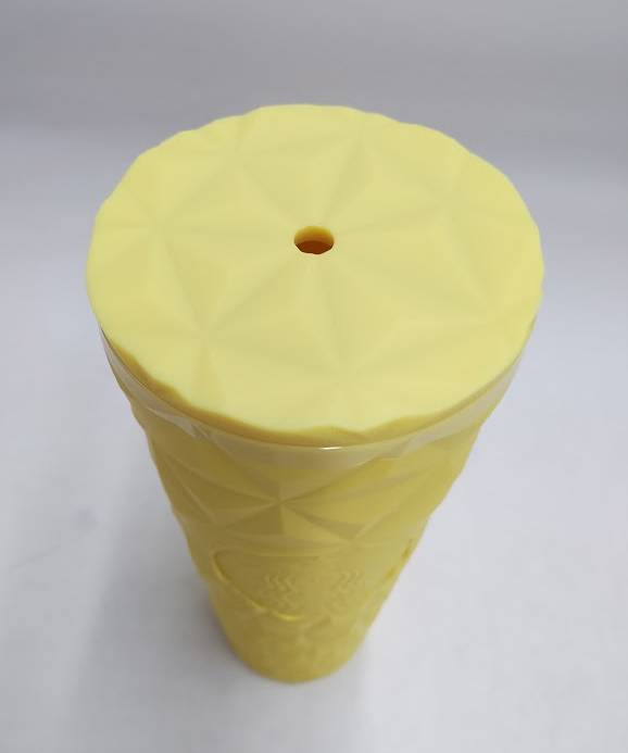 Summer 2025 Starbucks YELLOW Geometric Tumbler 24oz Cold Cup READ DESCRIPTION