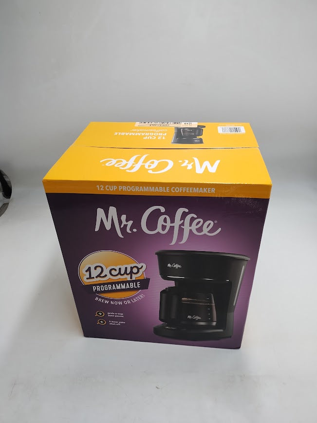 Mr. Coffee 12-Cup Programmable Coffee Maker Black: Drip Machine