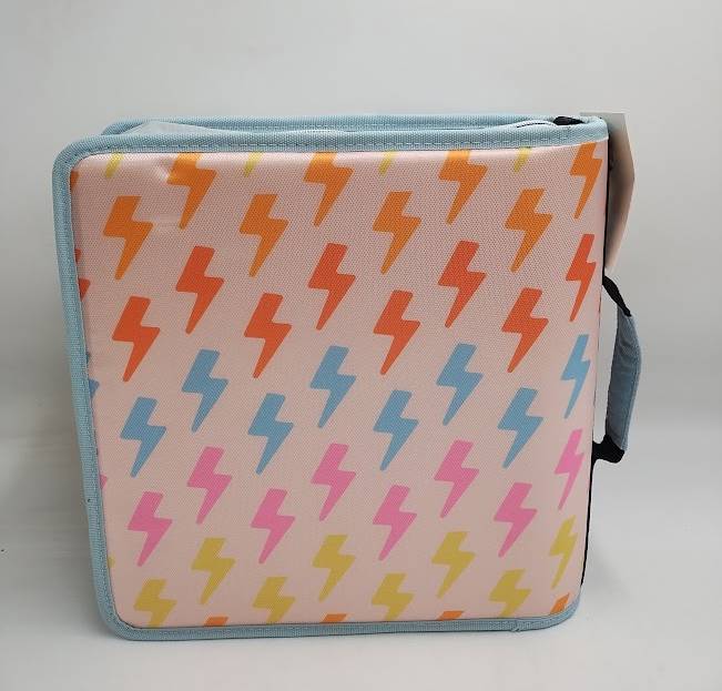 Case-it 3" Printed Nylon Ring Binder with Pockets - RAINBOW BOLTS - SEE DETAILS