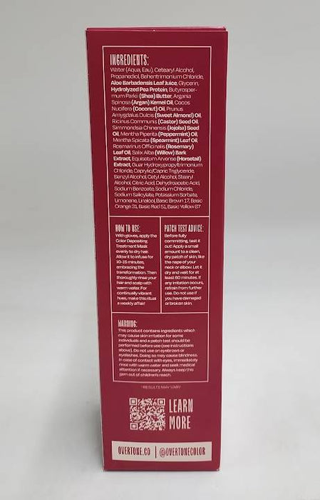 Overtone Scarlet Red Hair Mask- Semi-Permanent Hair Dye & Color Conditioner