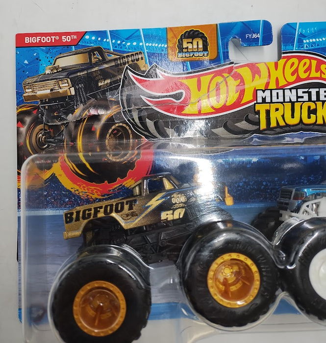 Hot Wheels Monster Trucks 1:64 Diecast BONESHAKER VS SKELESAURUS SEE DETAILS