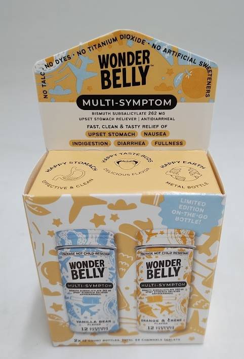 Wonderbelly Mini MultiSymptom Digestive Tablets VANILLA & ORANGE CREME EXP 12/26