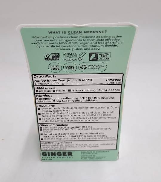 Wonderbelly Mini Bloat + Gas Digestive Tablet -STRAWBERRY & MANGO- EXP 10/26