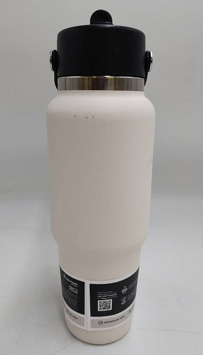 Hydro Flask 32oz Wide Mouth Flex Straw Travel Water Bottle Ivory READ DESCRIPTION