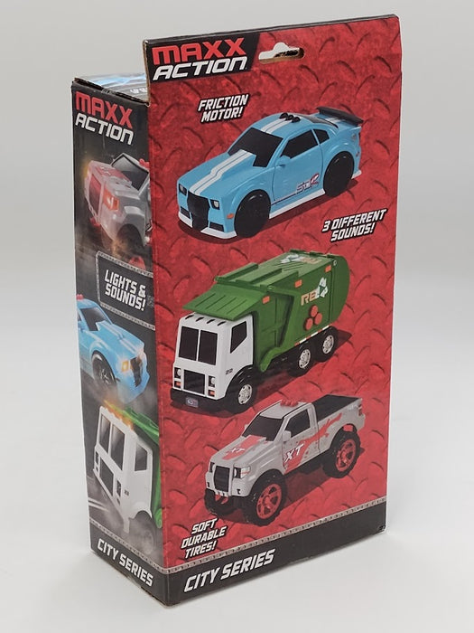 Maxx Action City Truck - Lights & Sounds Mini Vehicle 3pk - SEE DETAILS