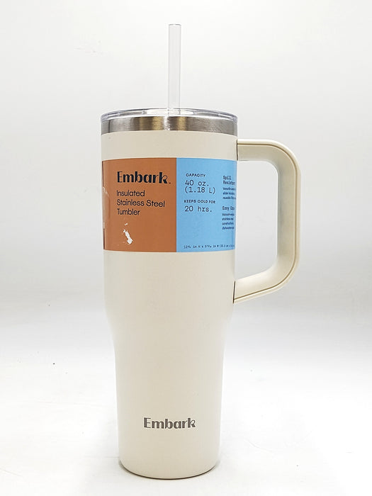 Embark 40oz Stainless Steel Straw Tumbler - Cream *SEE DETAILS*