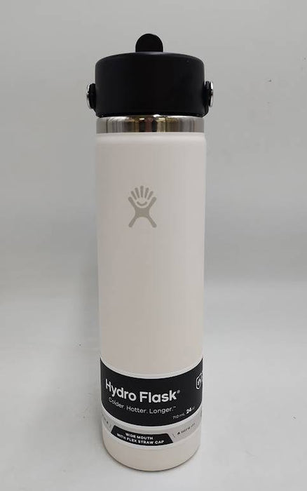 Hydro Flask 24oz Wide Mouth Flex Straw Water Bottle Ivory