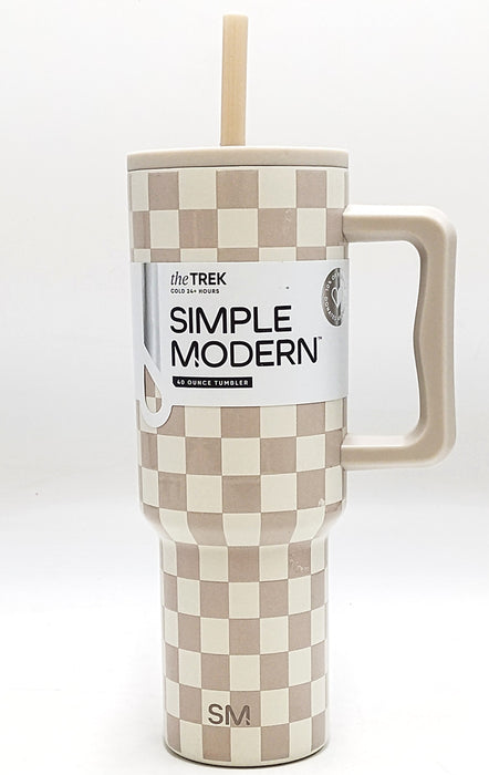 Simple Modern 40oz Trek Checkmate Straw Tumbler *SEE DETAILS*