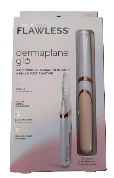 Flawless Dermaplane Glo Sonic Facial Exfoliator