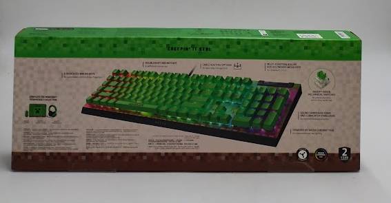 Razer BlackWidowV4 X Gaming Keyboard Green Switch - Minecraft Edition