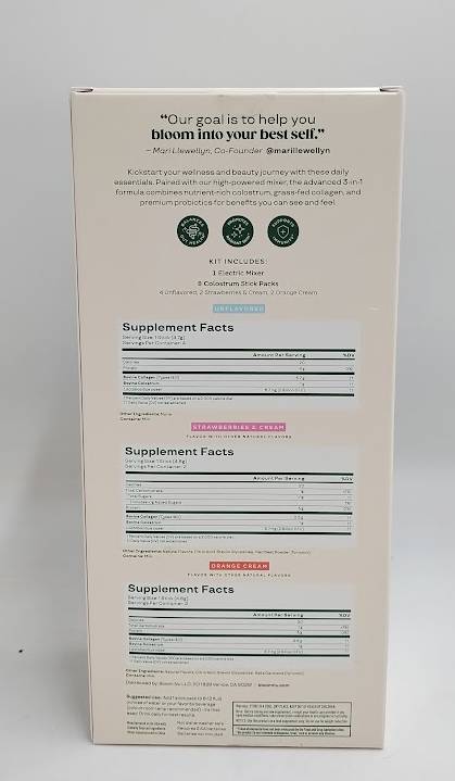 BLOOM NUTRITION Colostrum & Collagen Peptides Mixer Bundle EXP 02/2027