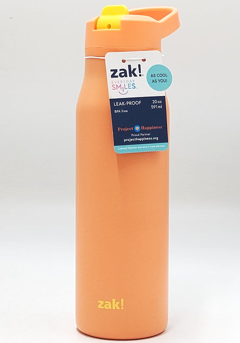 Zak Designs 20 fl oz Stainless Steel Tranquility Bottle - Orange *SEE DETAILS*
