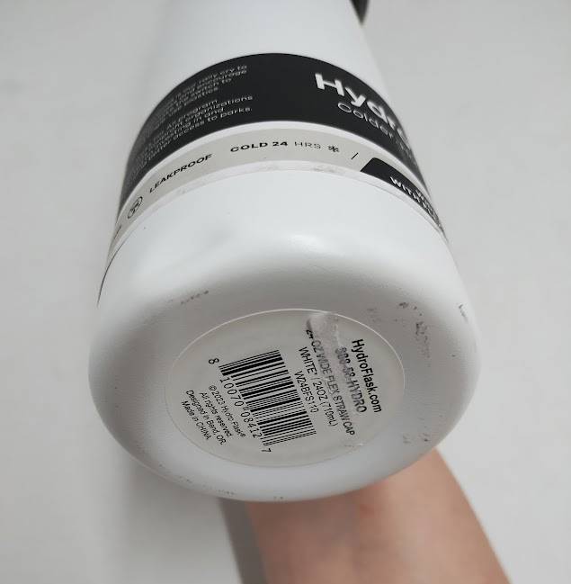 Hydro Flask 24oz Wide Mouth Flex Straw Bottle - White READ DESCRIPTION