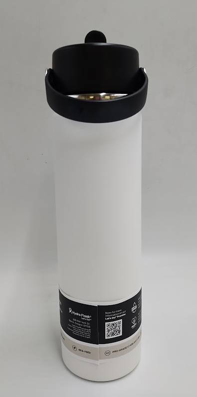 Hydro Flask 24oz Wide Mouth Flex Straw Bottle - White: