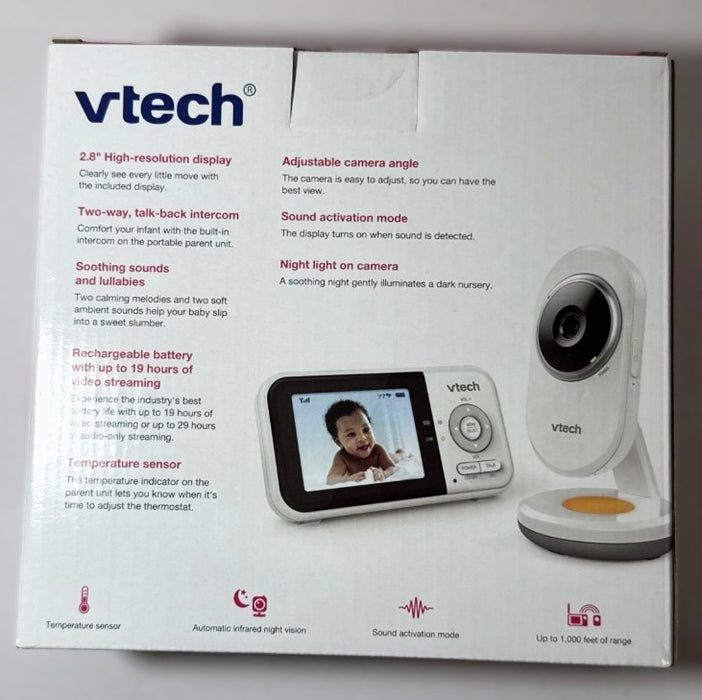 VTech 2.8 inch Digital Video Baby Monitor with Night Light, VM3254