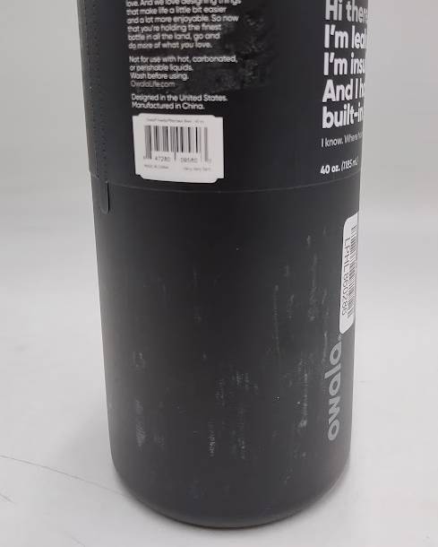 Owala 40oz FreeSip Stainless Steel Water Bottle - Very Dark - READ DESCRIPTION