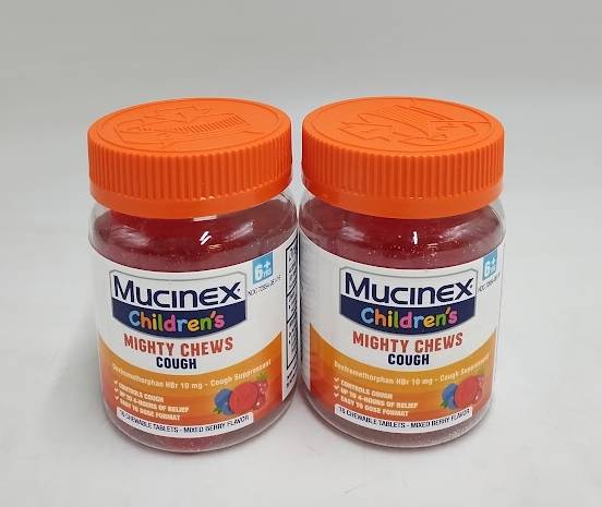 2 PACK!! Mucinex Children's Day-Time Cough Mighty Chews EXP 08/2026
