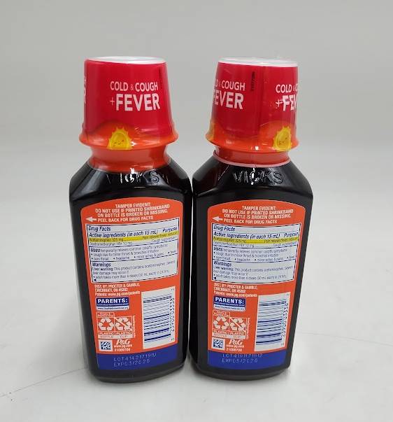 2 PACK!! Vicks DayQuil Kids' Cough & Cold + Fever Liquid - Grape EXP 03/2026