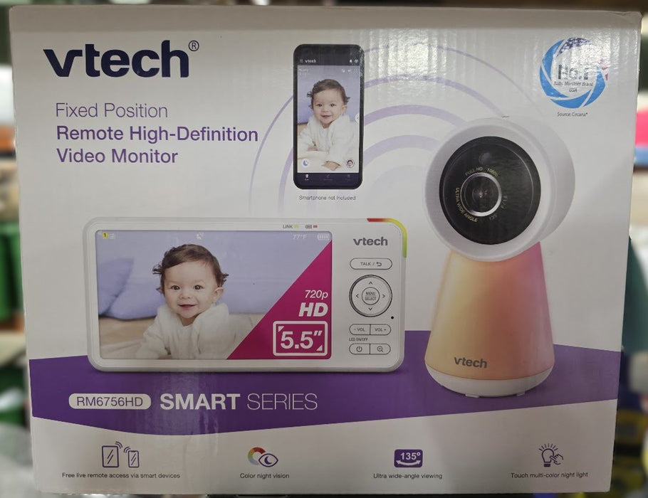 VTech 5.5" HD Smart Fixed Position Video Baby Monitor