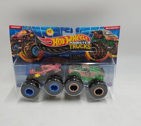 Hot Wheels Monster Trucks 1:64 Diecast SCORPEDO VS BAJA BLASTER - SEE DETAILS