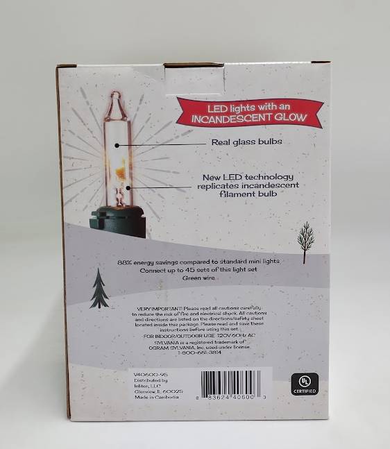 100ct LED Sylvania Stay-Lit Indoor/Outdoor - Light Clear