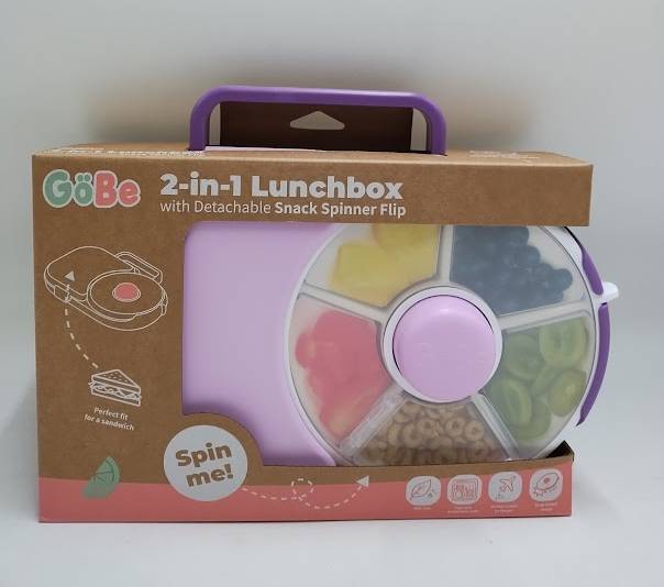 GoBe Kids' 2-in-1 Bento Style Lunchbox Spinner Flip - Grape Purple