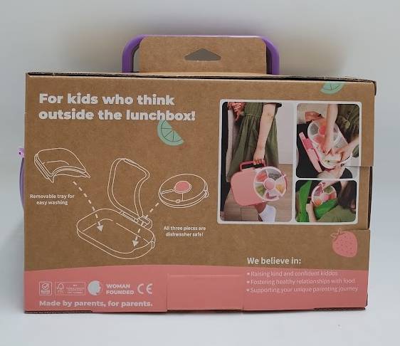 GoBe Kids' 2-in-1 Bento Style Lunchbox Spinner Flip - Grape Purple