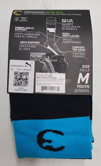 ProCat by Puma Kids' Over the Knee Athletic Socks - Blue/Black M