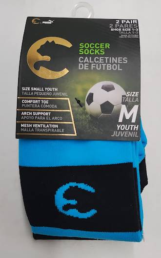 ProCat by Puma Kids' Over the Knee Athletic Socks - Blue/Black M