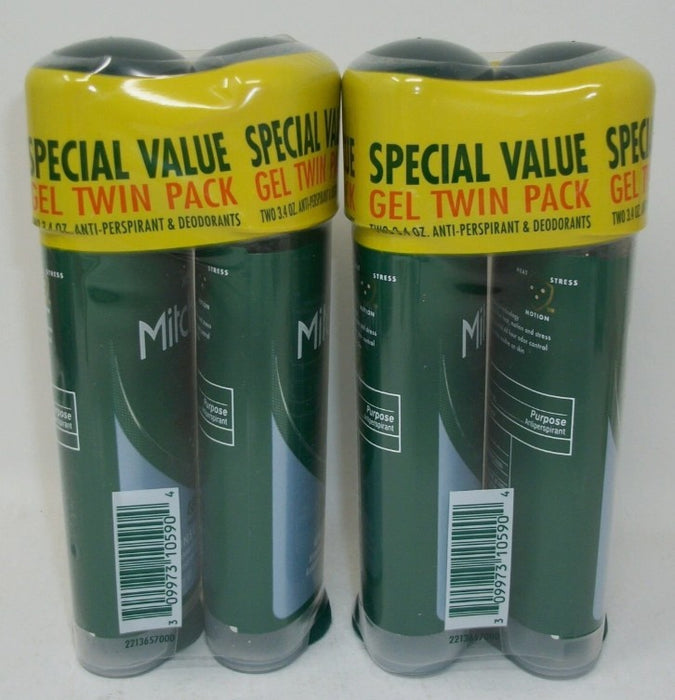 LOT OF 2!!! Mitchum Antiperspirant & Deodorant 2 Pack Gel Stick, Unscented-3.4oz