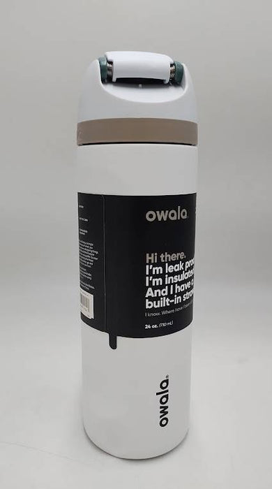 Owala FreeSip 24oz Stainless Steel Water Bottle - Sleek READ DESCRIPTION
