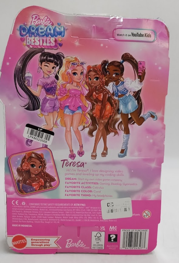 Barbie 11.7" Dream Besties Teresa Fashion Doll Brown Hair/Green Eyes
