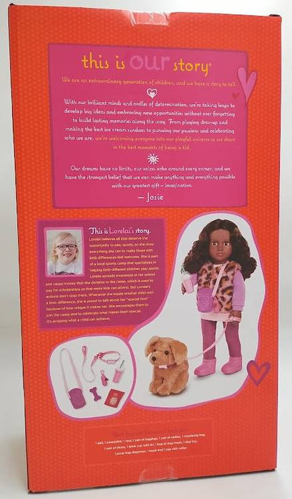 Our Generation Josie & Jax 18" Doll & Pet Puppy Set